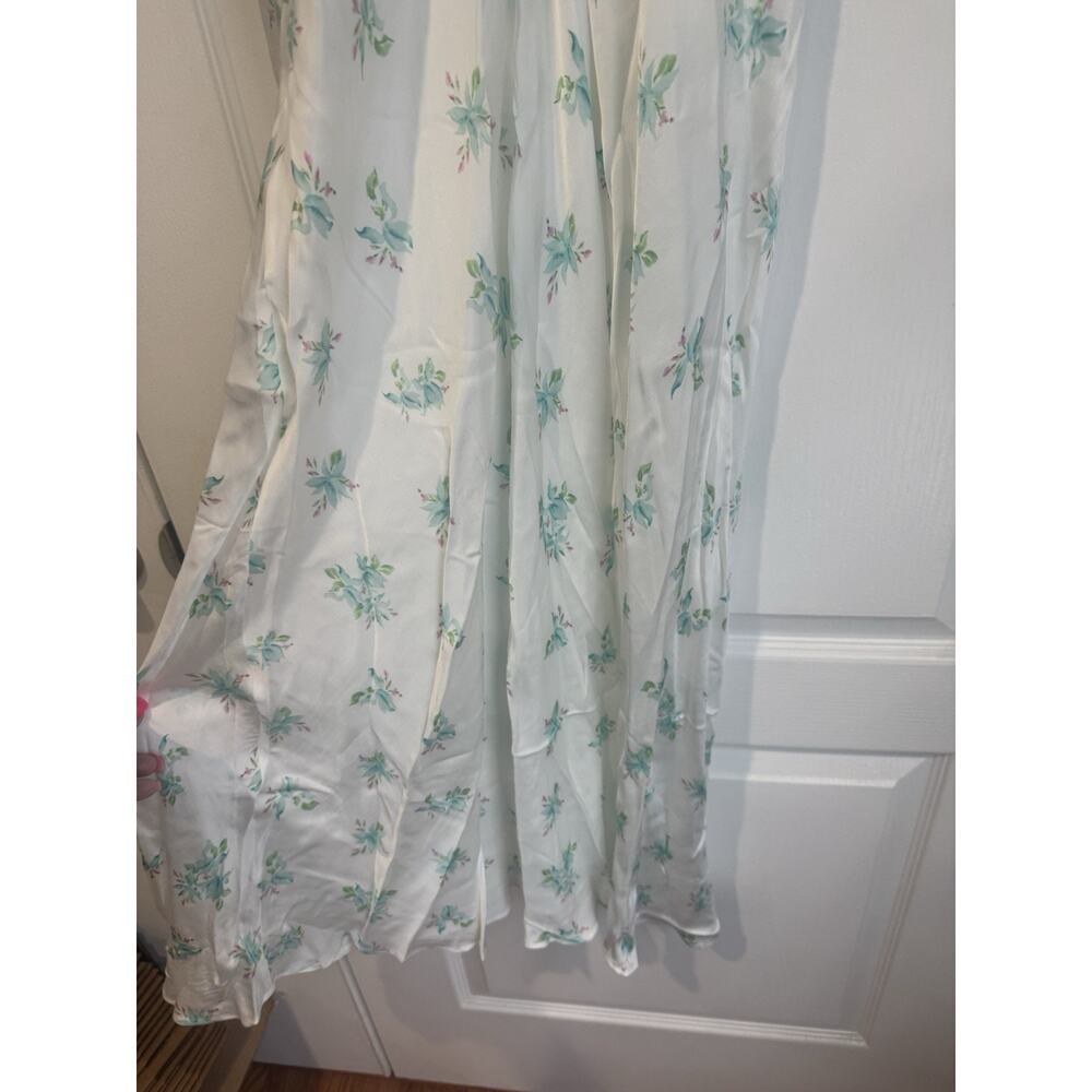 NWT French Connection Anna Fleur Floral Cowl Neck Satin Maxi Slip Dress Size 6 - Picture 6 of 13